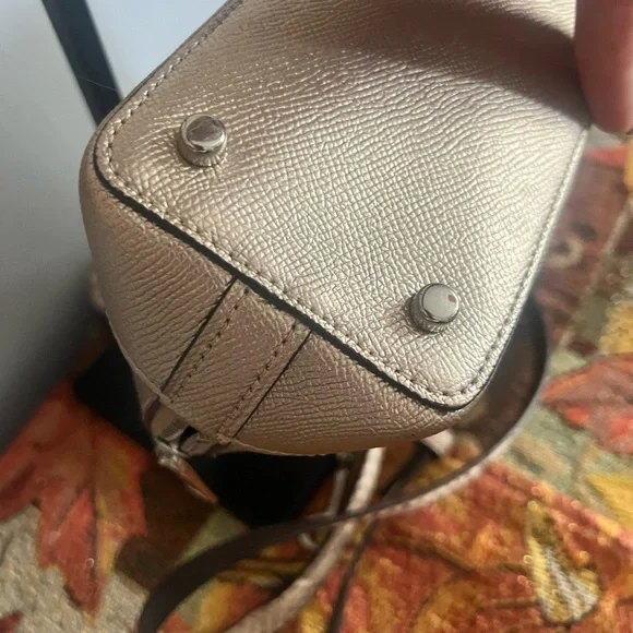 Coach Gold Metallic and Python Embossed Domed Sierra Satchel - Picture 10 of 12